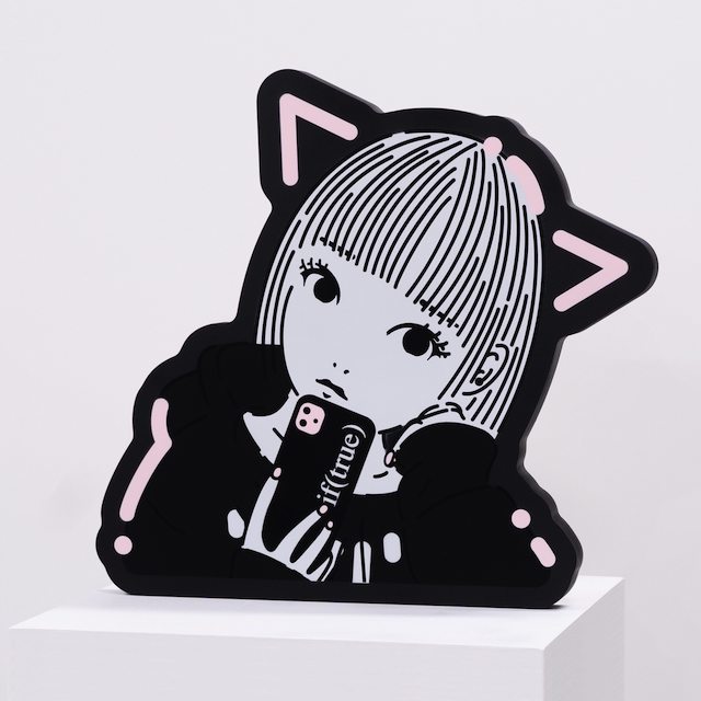 山口真人《MUSIC *P*SP》 2022 / Acrylic on wood panel / 62 x 58 x 4.5 cm